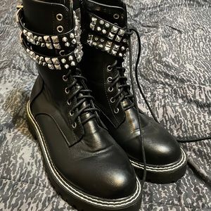 Buckle Combat Boots